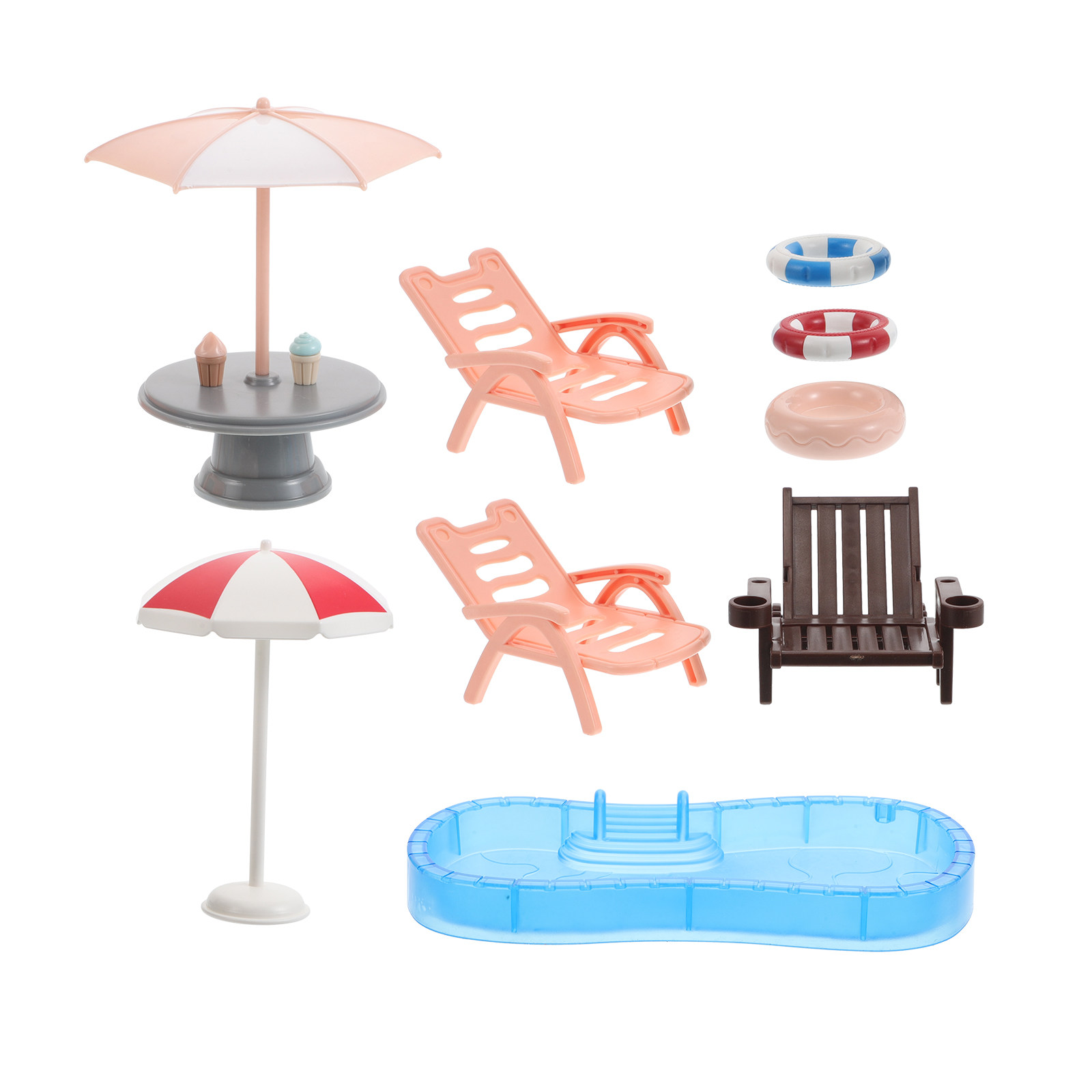 Kids Outdoor Furniture Set - 1 juego de mini piscina para