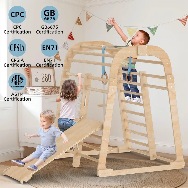 Tobogán infantil de madera mac - Kids Outdoor Climbing Frame reseña y precio